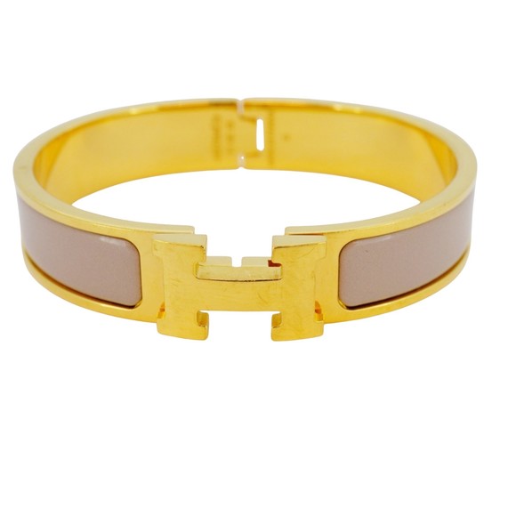 Hermès Clic H Gold Gold Plated bracelet - Picture 1 of 10